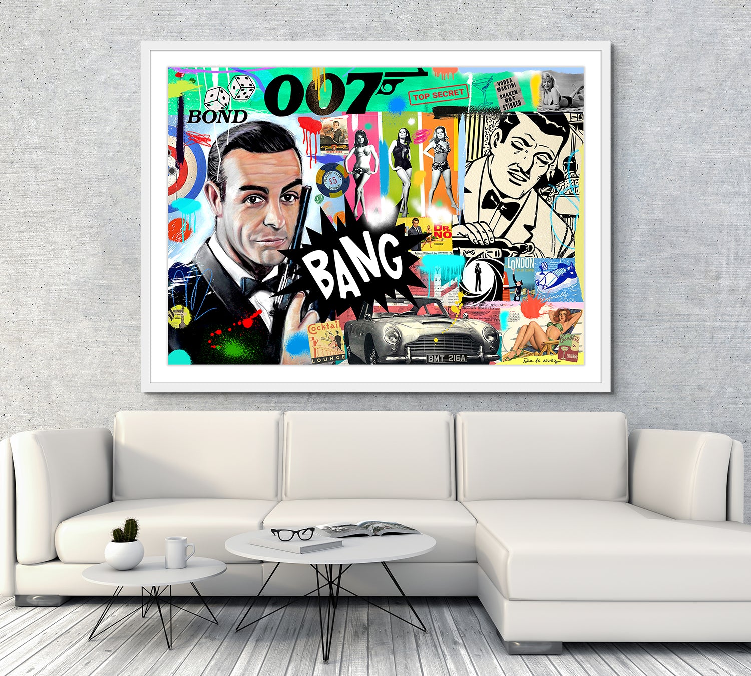 007 -  Mixed Media - FRAMED, Signed