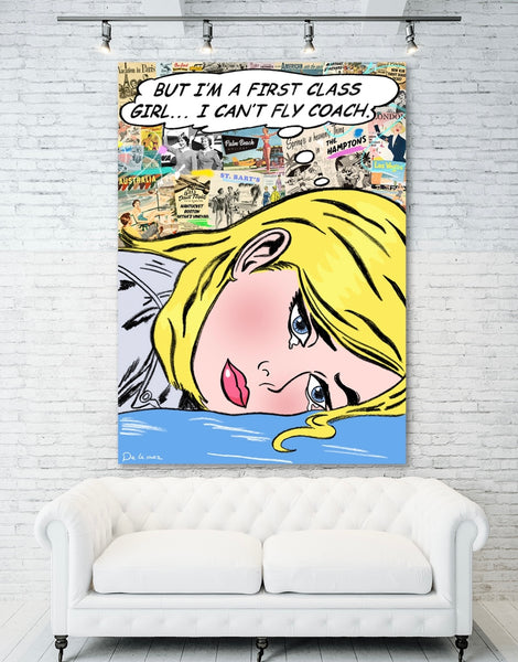 king of pop art nelson de la nuez first class girl material girl travel adventure europe hamptons private jet