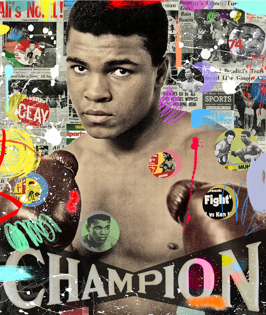 king of pop art nelson de la nuez muhammad ali the greatest boxer boxing sports champion