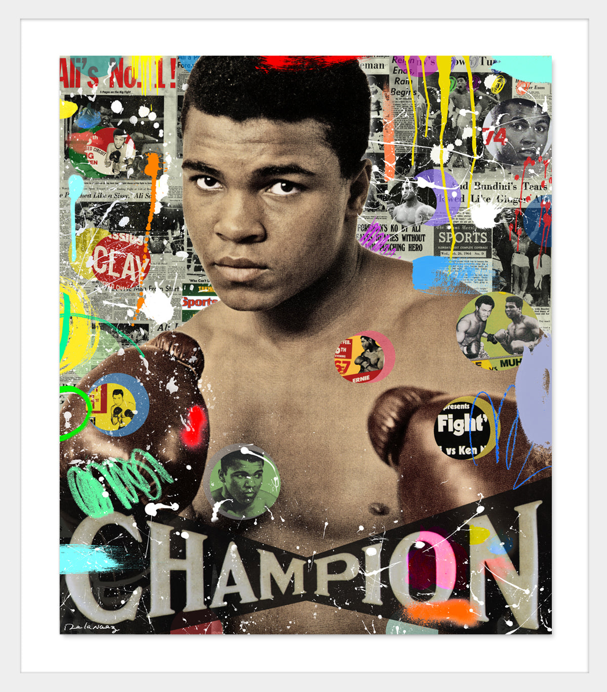 Ali: The Greatest Mixed Media - FRAMED, Signed