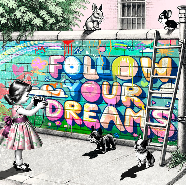 King of Pop Art Nelson De La Nuez Beautiful Day graffiti positive vibe