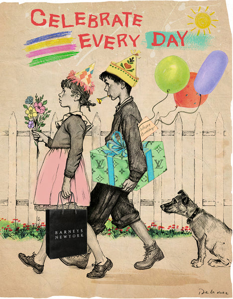 king of pop art nelson de la nuez celebrate every day print shopping happiness party luxury