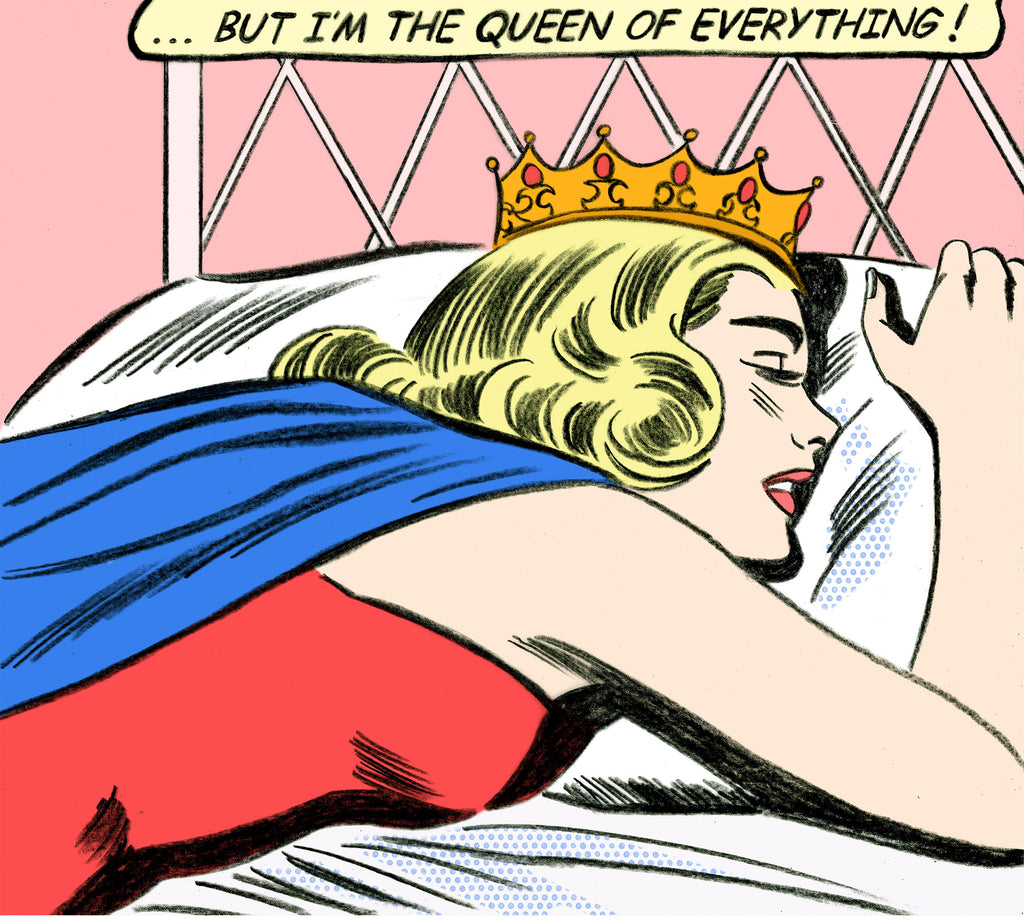king of pop art nelson de la nuez drama queen print material girl princess crown