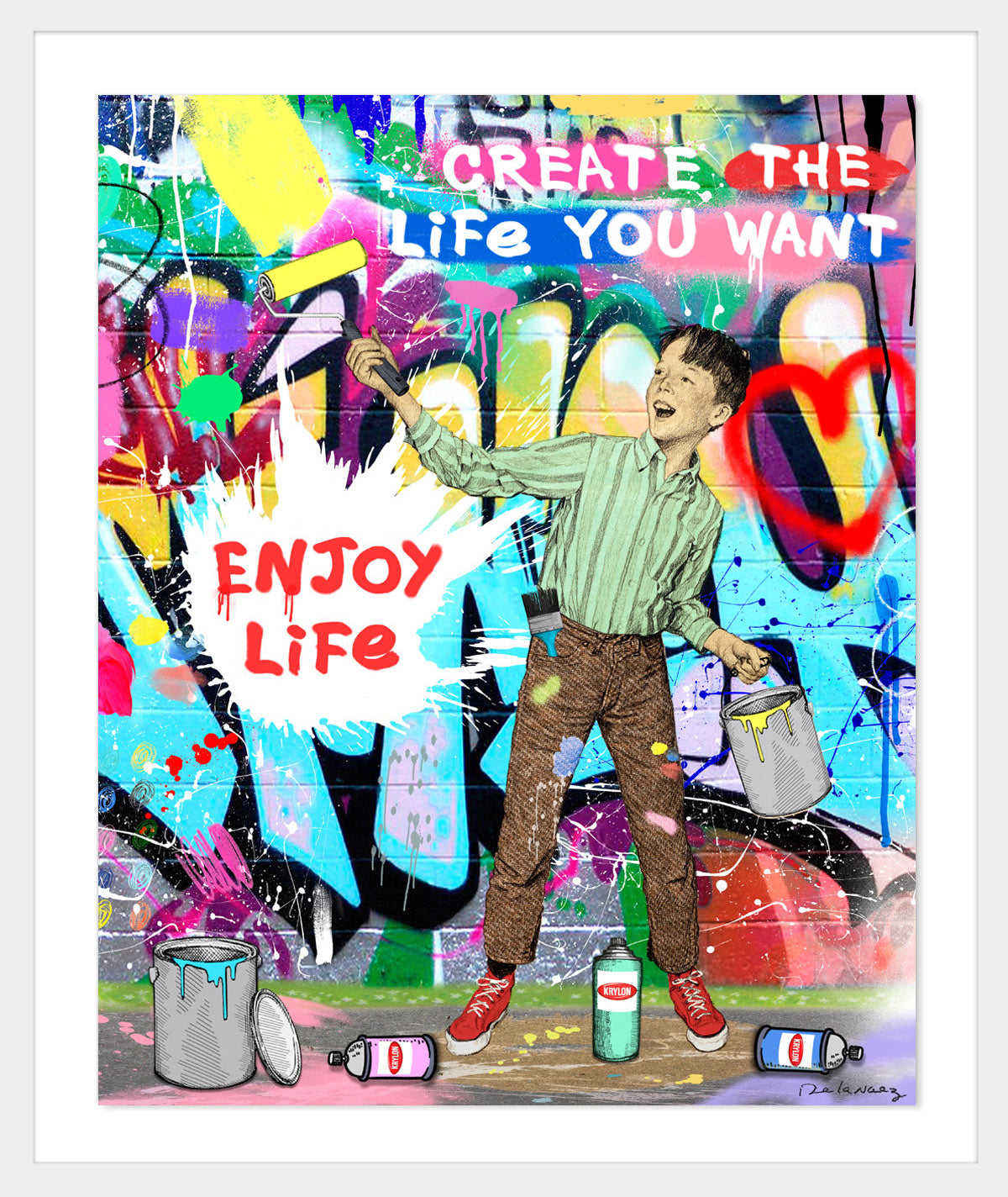Embrace Life Mixed Media - FRAMED, Signed
