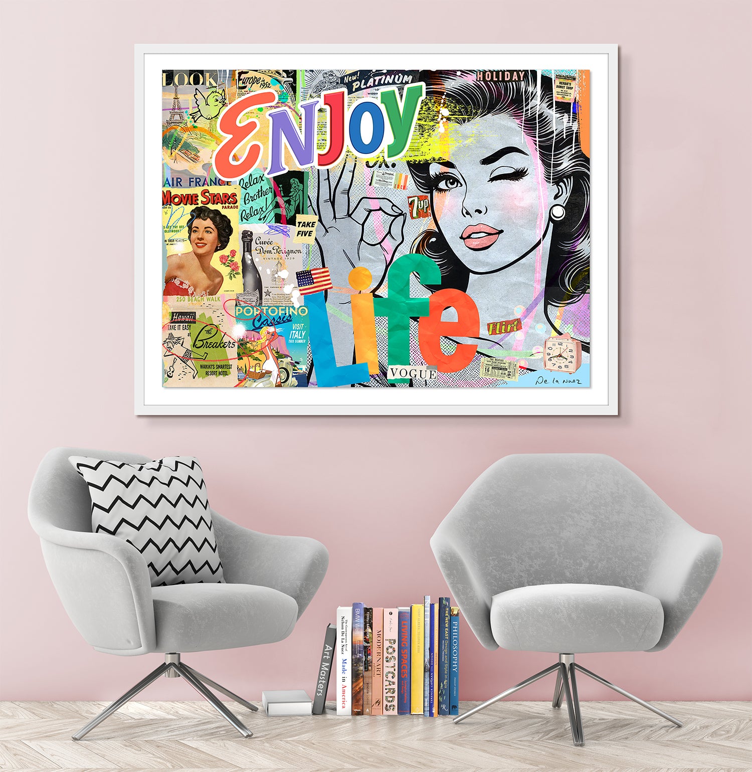 Enjoy Life-  Mixed Media - FRAMED, Signed