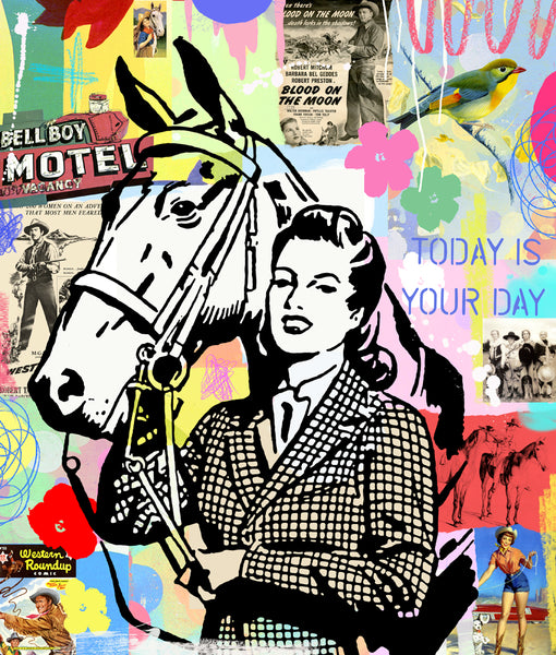 king of pop art equestrian dreams print horses equine western pony
