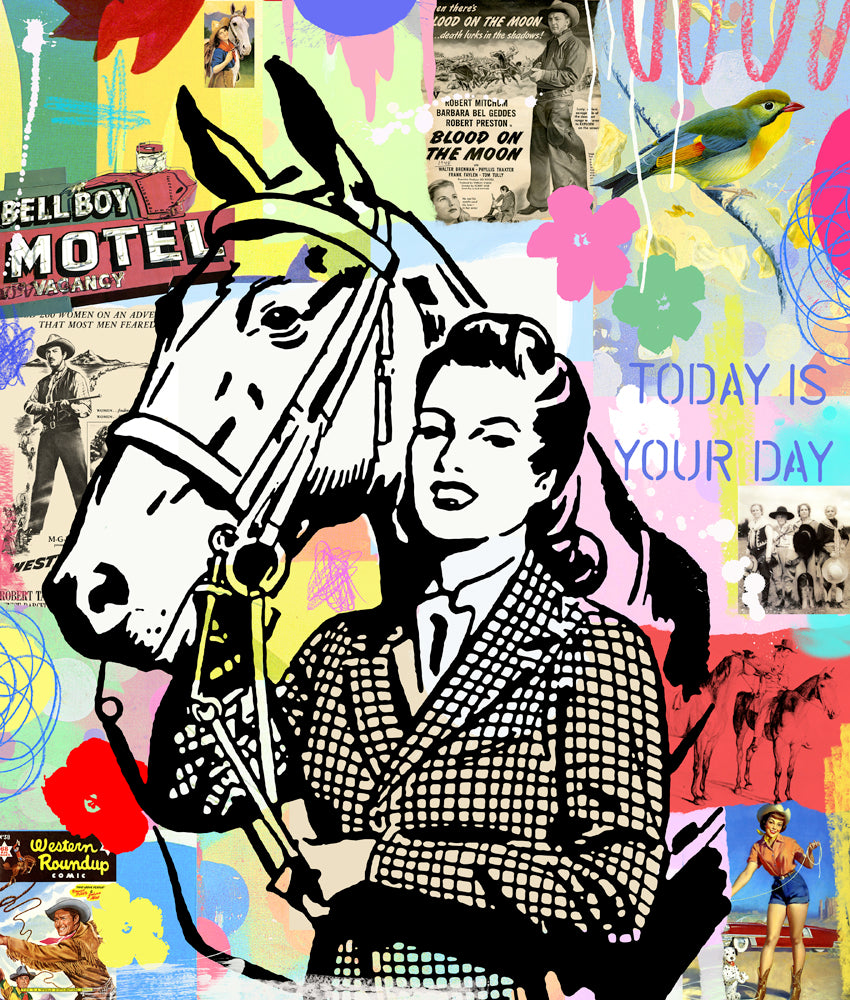 king of pop art equestrian dreams print horses equine western pony