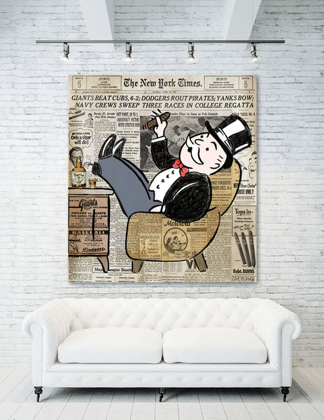 monopoly art nelson de la nuez king of pop art have a cigar new york times finance sports business banking  tequila