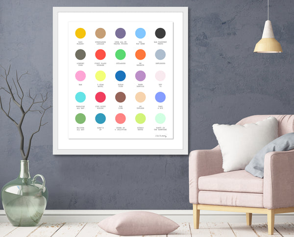 on vacation framed mixed media polka dots travel holiday