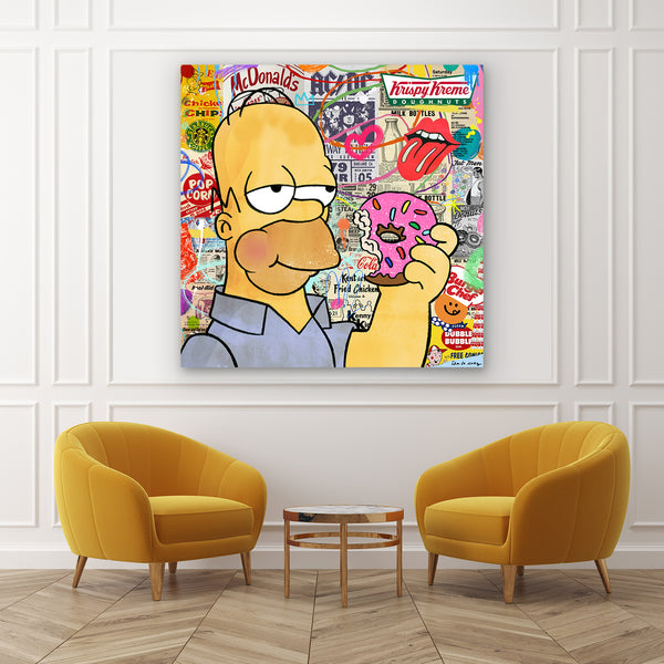 nelson de la nuez king of pop art homer simpson donuts doughnut dessert junk food junkie dessert
