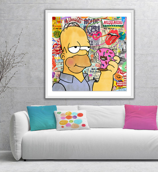 nelson de la nuez king of pop art homer simpson donuts doughnut dessert junk food junkie dessert
