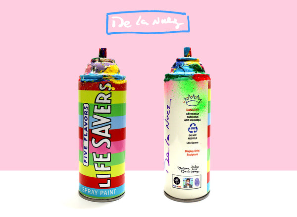lifesavers candy spray paint sculpture de la nuez pop art