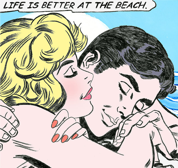 king of pop art nelson de la nuez life is better at the beach summer vacation love couple romance travel ocean