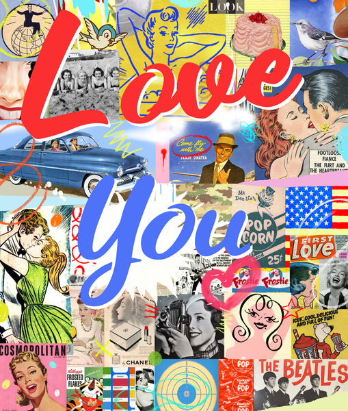 king of pop art nelson de la nuez love always print couple romance vintage ads americana