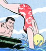 king of pop art nelson de la nuez making a big splash diving swimming summer vacation pool beach