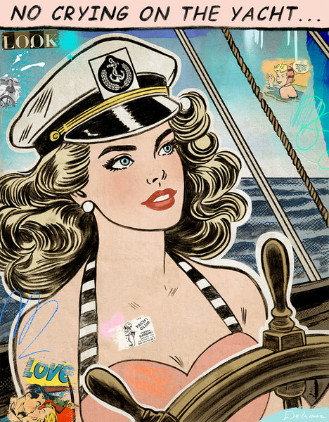 nelson de la nuez pop art contemporary art king of pop art yacht sailing ocean beach no crying on yacht
