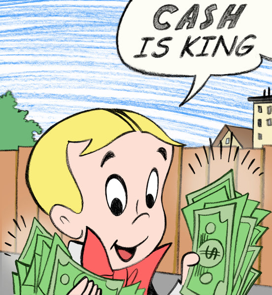 king of pop art nelson de la nuez richie rich cash is king print money wealth