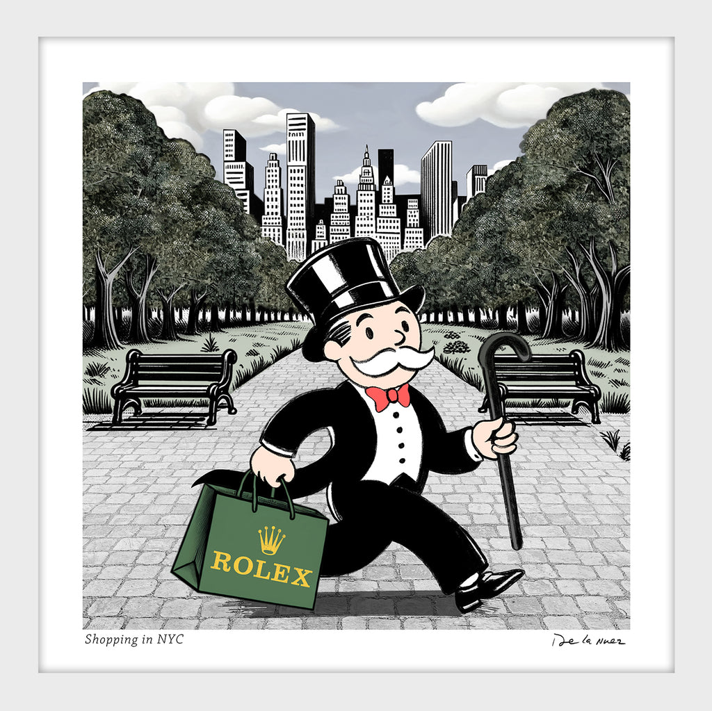 King of Pop Art Nelson De La Nuez - shopping in NYC new york rolex luxury mr penneybags wall street