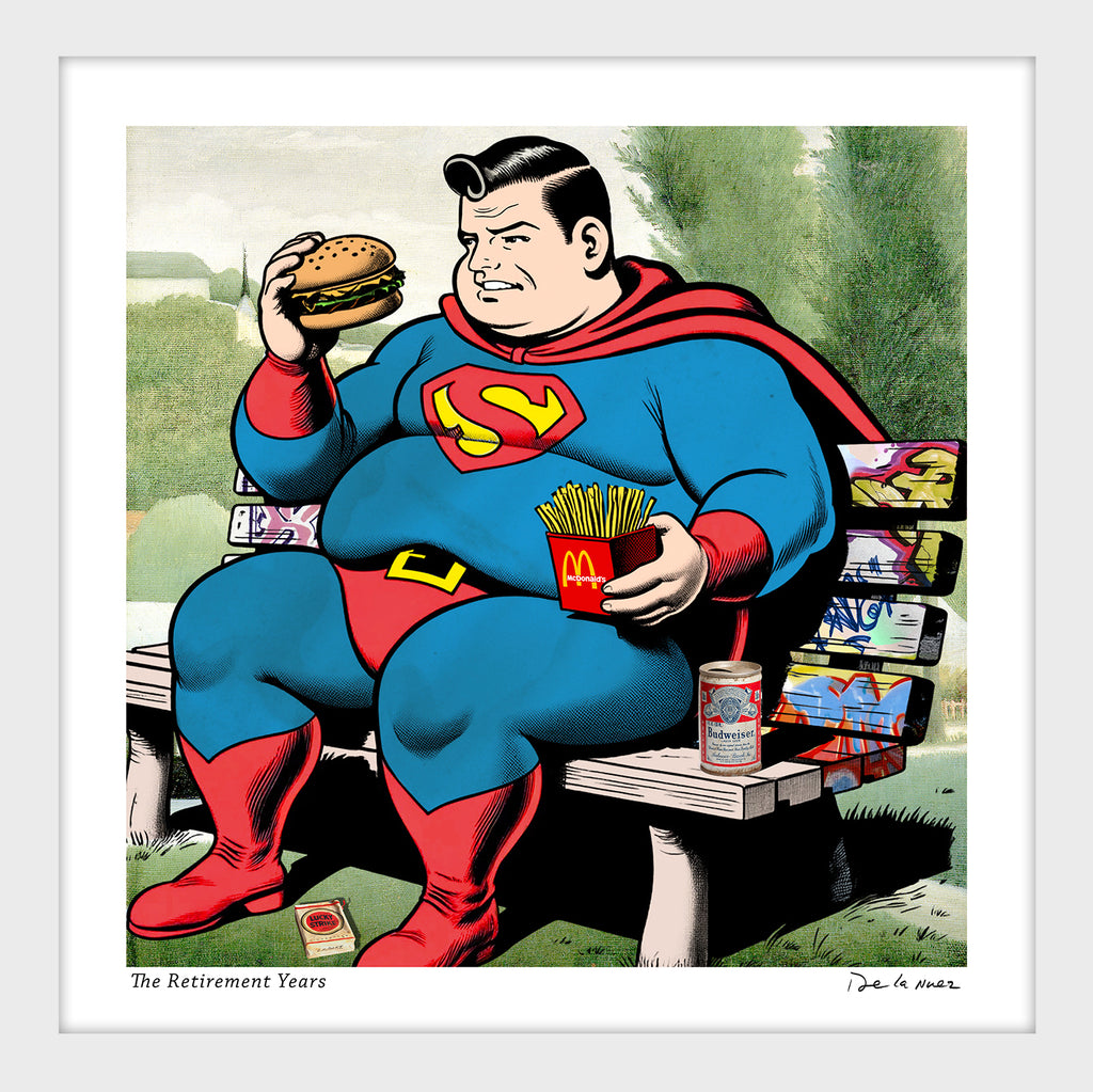 King of Pop Art Nelson De La Nuez - superman retirement years McDonalds