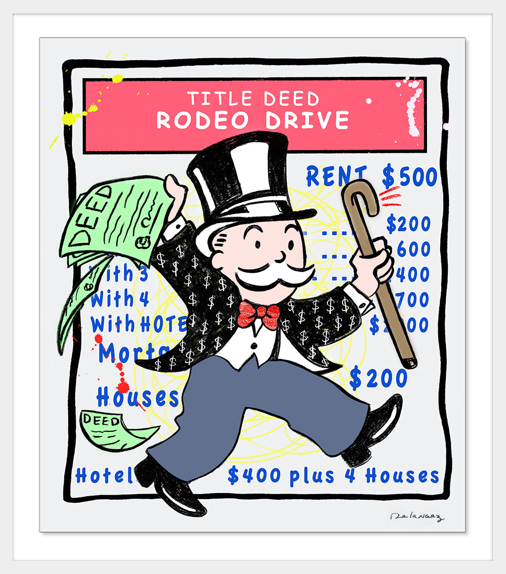 Title Deed: Rodeo Drive Mixed Media - FRAMED, Signed