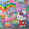 king of pop art nelson de la nuez bad kitty print famous graffiti street art