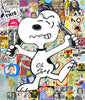 king of pop art nelson de la nuez oh shit print snoopy dog peanuts humor