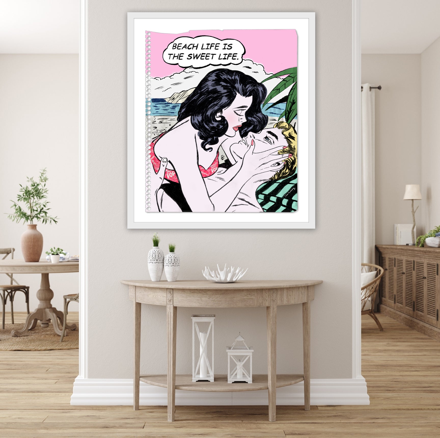 king of pop art nelson de la nuez beach life is the sweet life couple romance vacation swimming summer