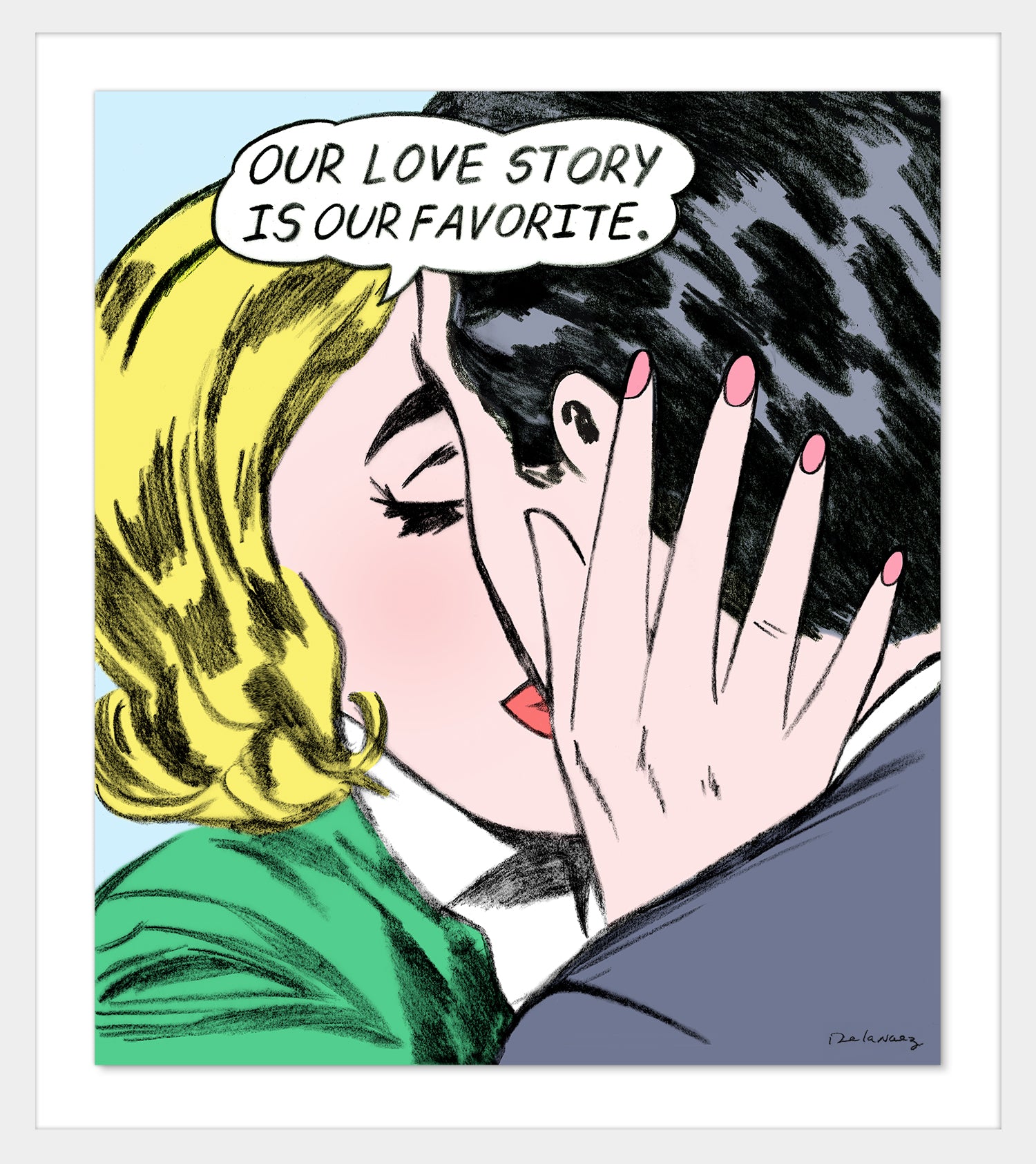 Love Story  Mixed Media - FRAMED, Signed