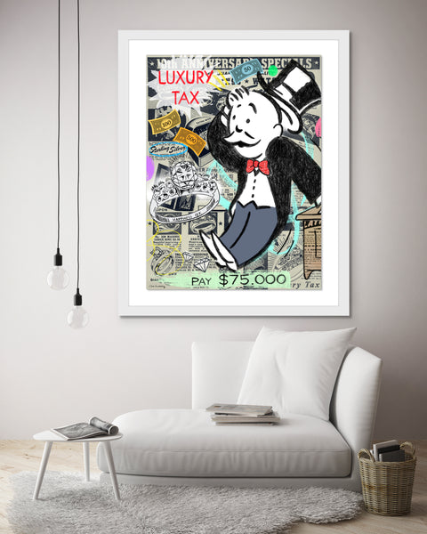 nelson de la nuez king of pop art luxury tax jewelry diamond ring monopoly money board game