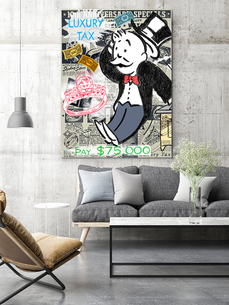 king of pop art board game art, luxury tax, nelson de la nuez, diamond