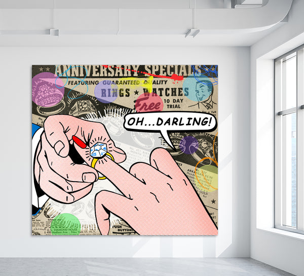 oh darling nelson de la nuez king of pop art jewelry diamond ring wedding engagement love anniversary