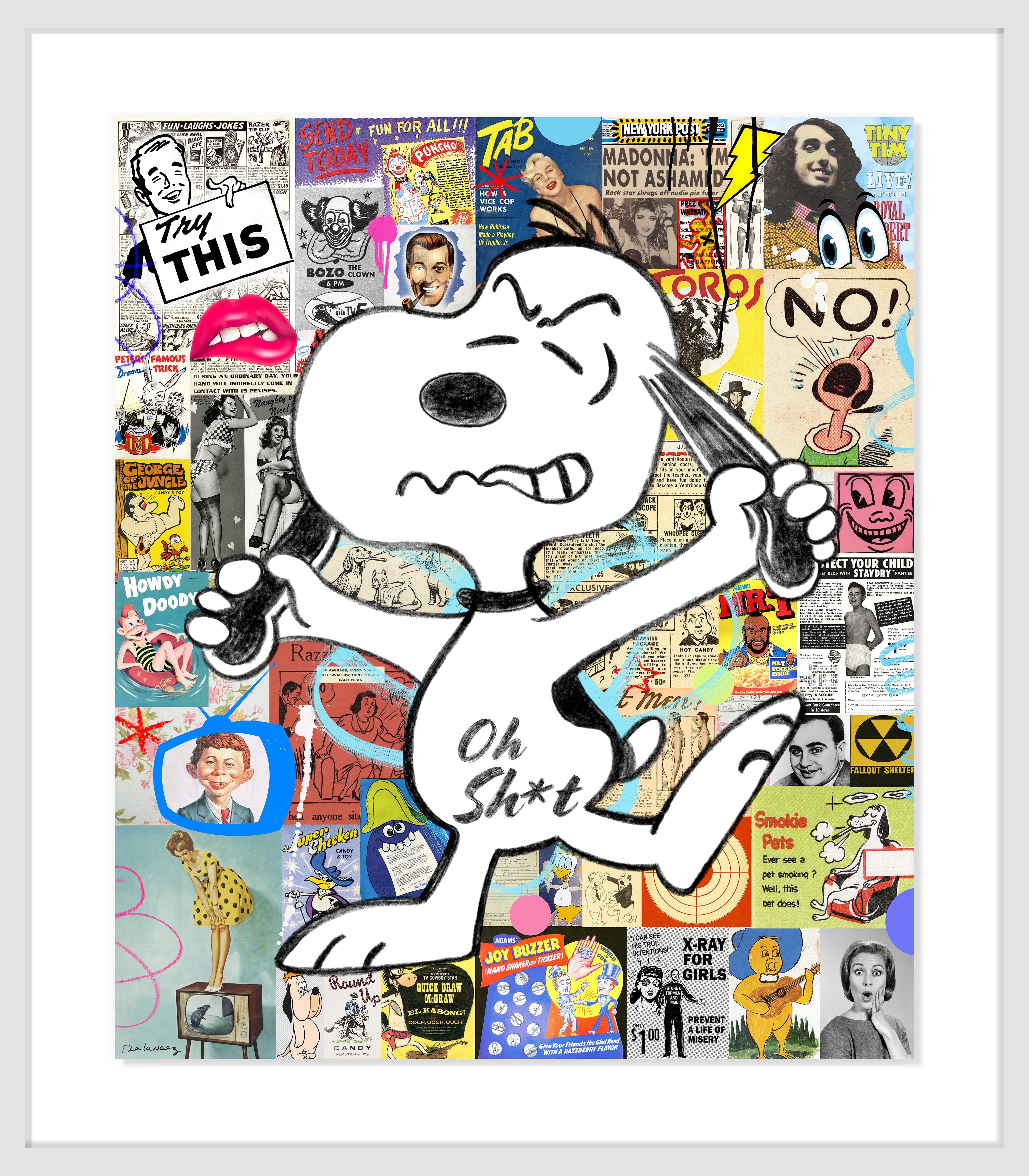 Oh Sh*t Mixed Media - FRAMED, Signed