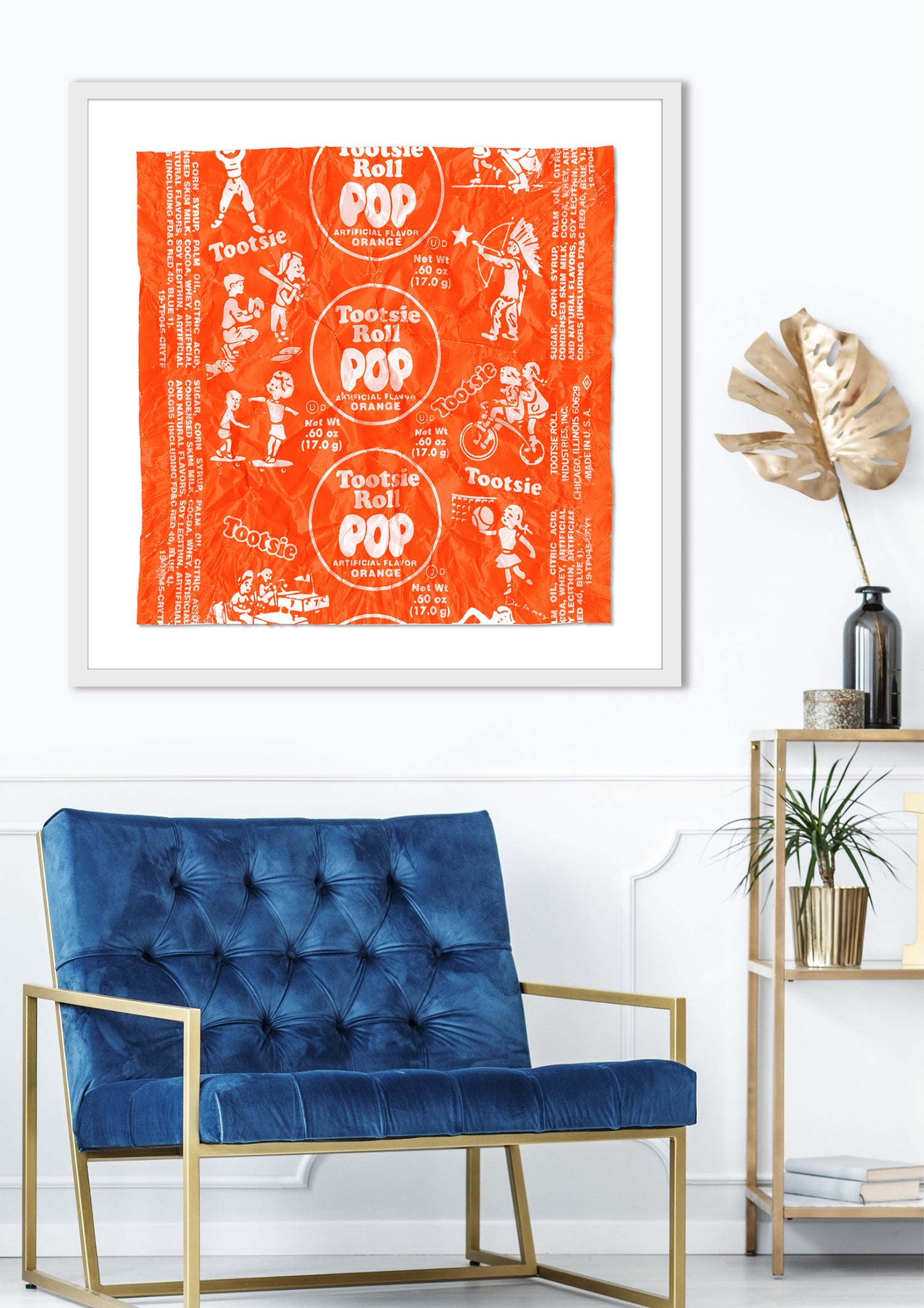 king of pop art nelson de la nuez sweet orange tootsie roll pop lollipop candy resin sculpture