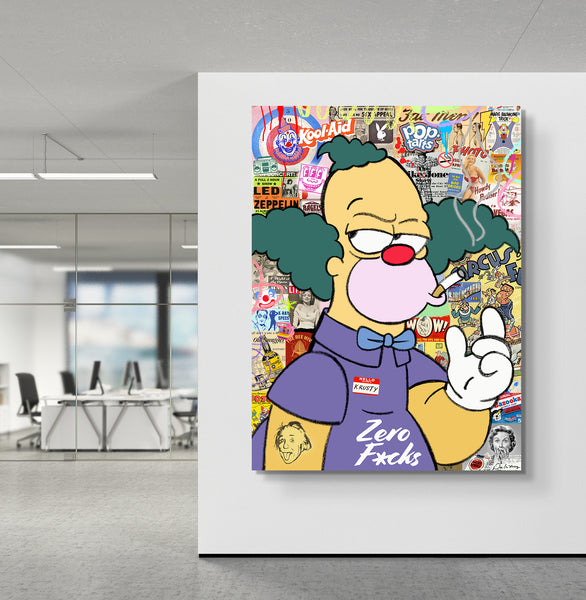 zero simpsons nelson de la nuez king of pop art painting