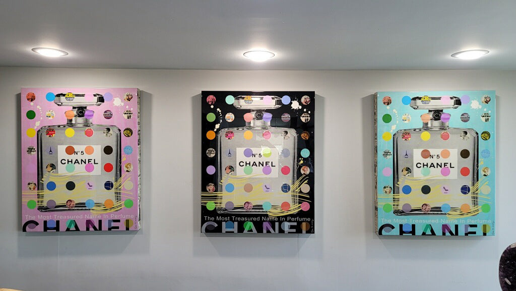 3 color chanel resin art interior design