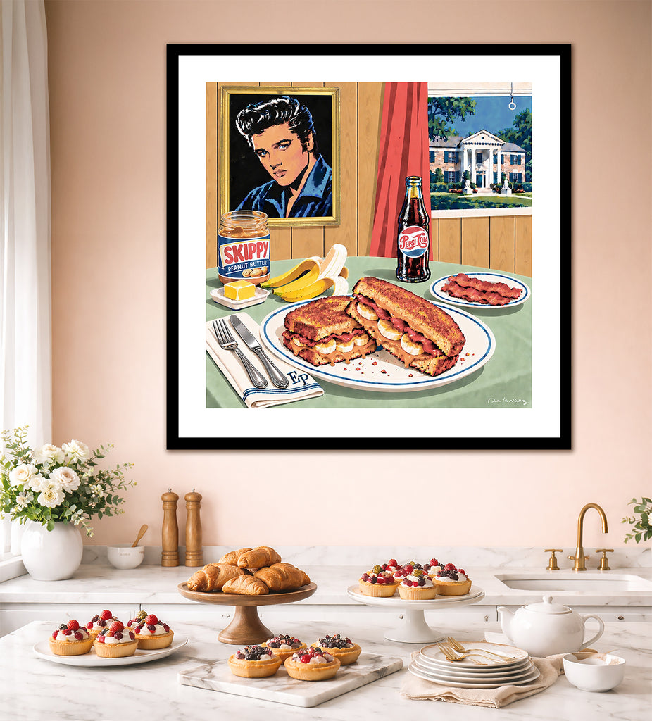 king of rock and roll elvis Presley peanut butter banana sandwich nelson de la nuez pop art