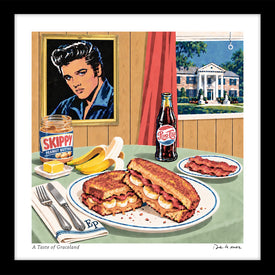 king of rock and roll elvis Presley peanut butter banana sandwich nelson de la nuez pop art
