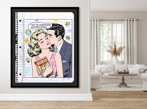 travel notebook style romance nelson de la nuez pop art
