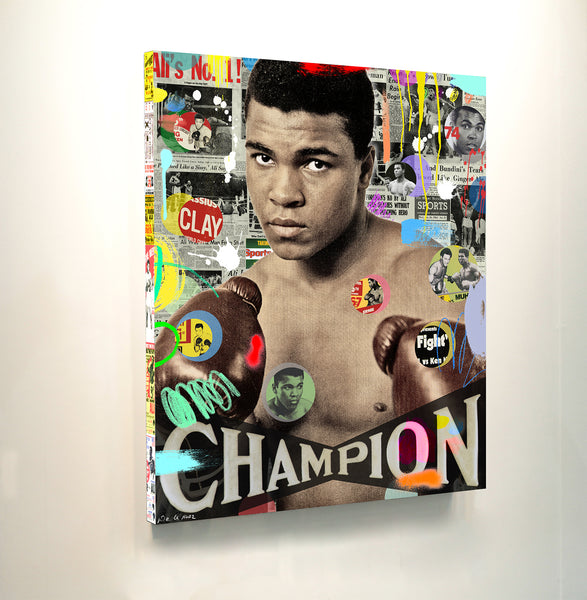King of Pop Art Nelson De La Nuez Muhammed Ali The Greatest Boxer Boxing Champion Sports
