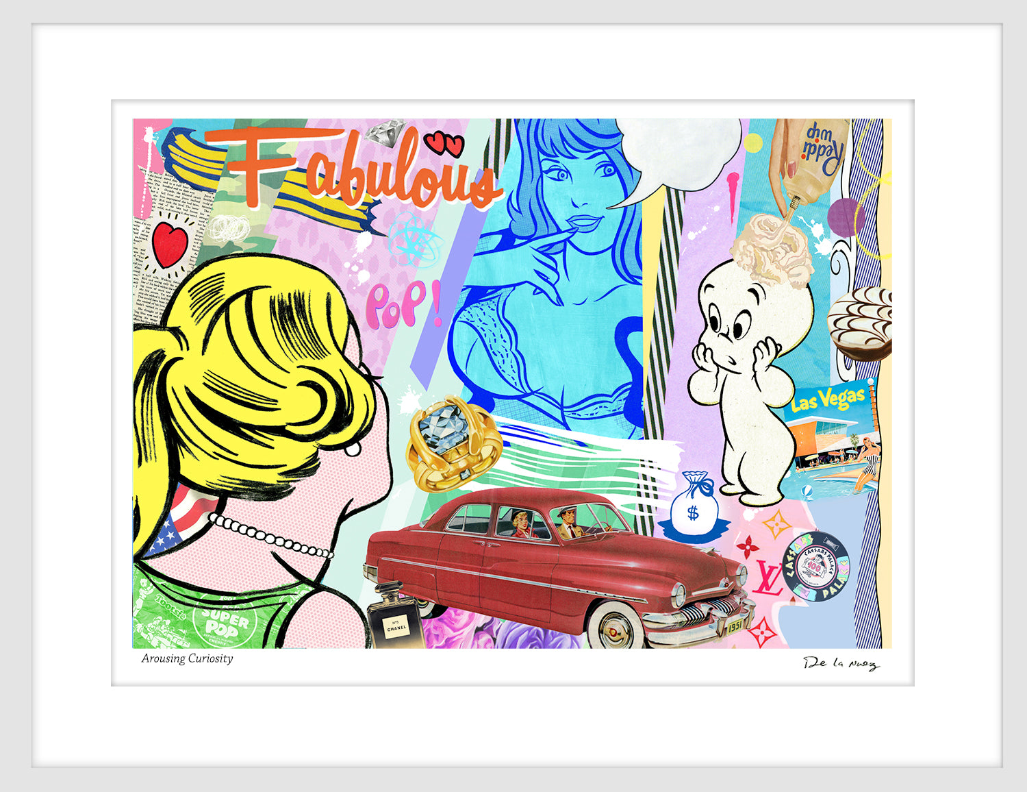 Arousing Curiosity Print Nelson De La Nuez Known As The King Of Pop Art Highly Collected 5168