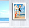 King of Pop Art Nelson De La Nuez - Beach Life bathing suit pinup ocean beach life