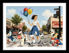 canine crossing dogs cartoon dog animals humor nelson de la nuez
