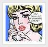 king of pop art nelson de la nuez champagne problems framed mixed media material girl