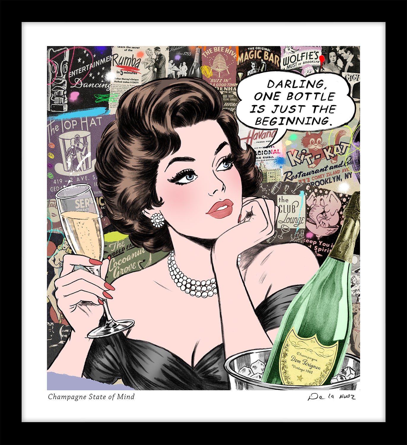 Champagne State of Mind Print | Nelson De La Nuez The King of Pop