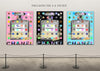 king of pop art, nelson de la nuez, chanel, luxury, art, Chanel #5, pink resin on wood, chanel fashion interior design wall