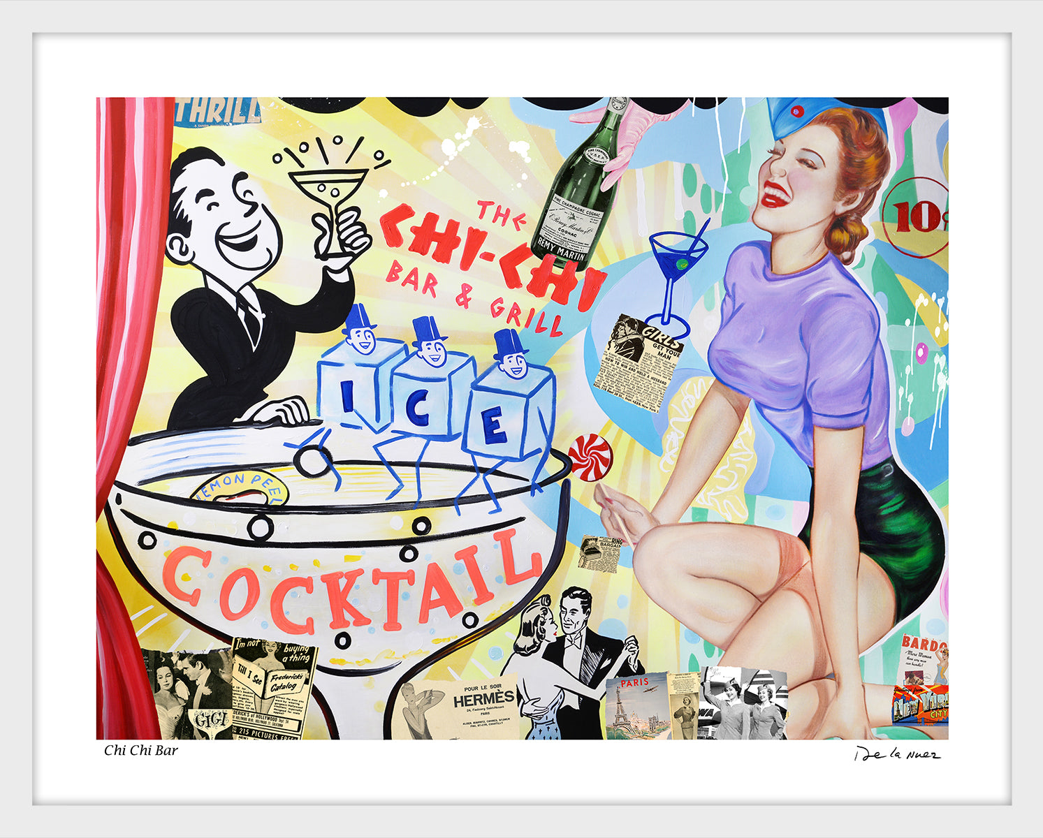 Chi Chi Bar Print | Nelson De La Nuez The King of Pop Art