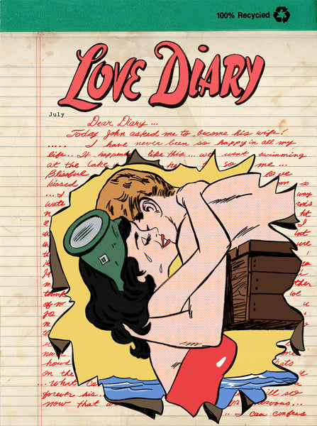 king of pop art nelson de la nuez dear diary print love couple romance notebook journal