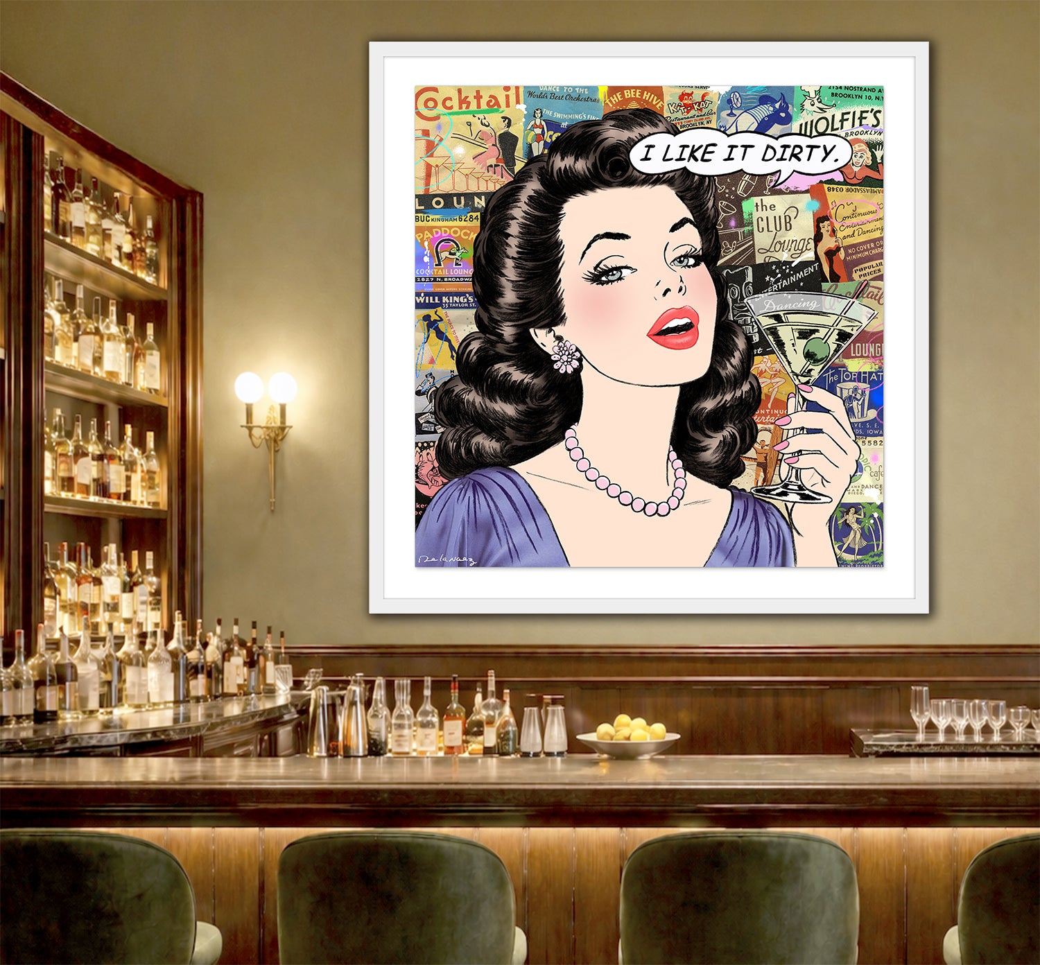 Dirty Girl Mixed Media - FRAMED, Signed