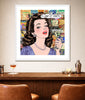 king of pop art nelson de la nuez dirty girl print martini cocktail olives vodka material girl
