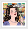 king of pop art nelson de la nuez dirty girl print martini cocktail olives vodka material girl